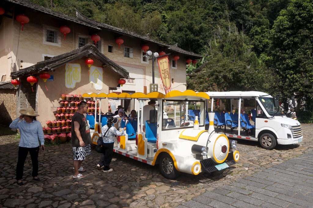 Minibuses in Fujian Tulou